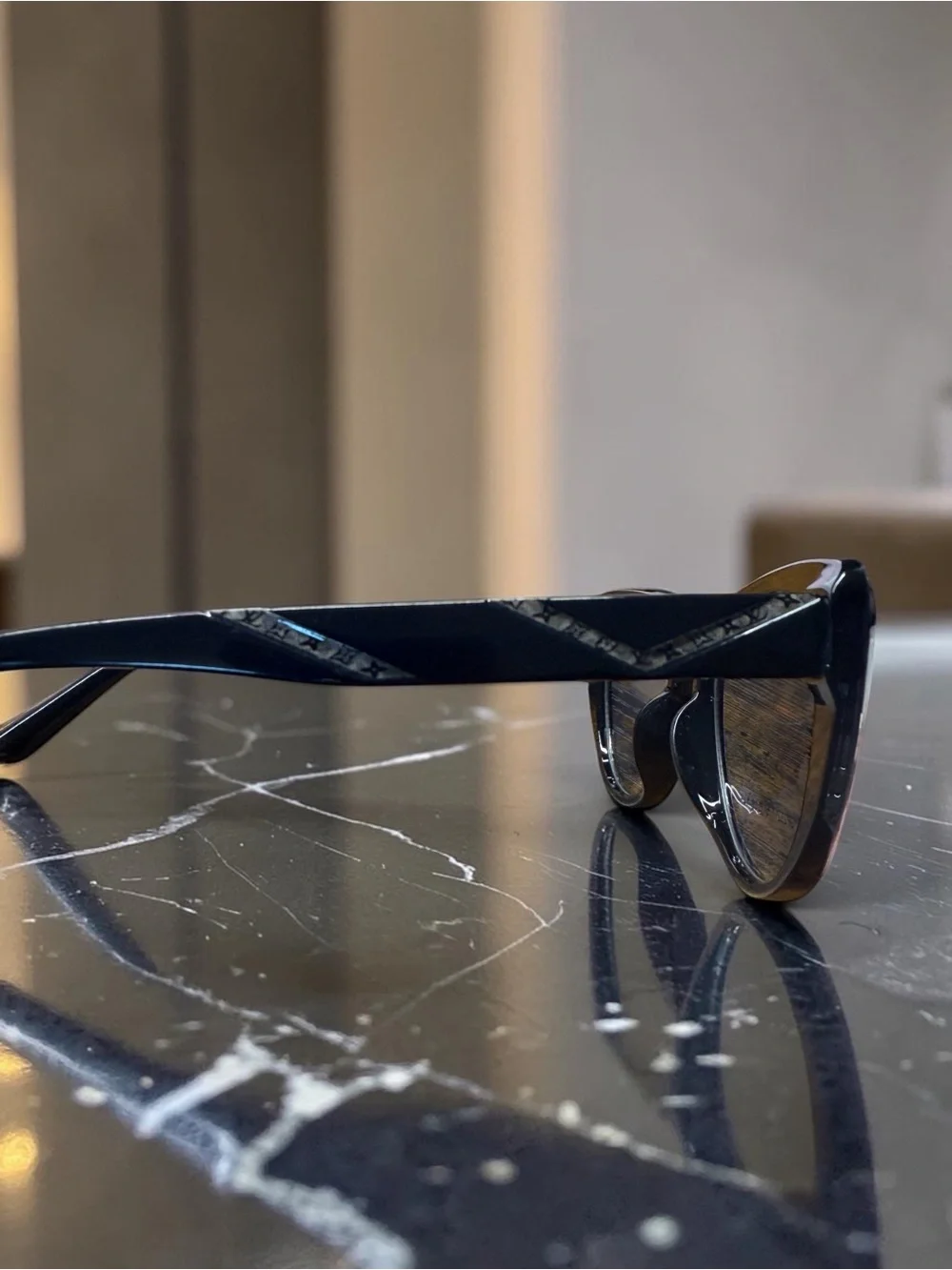 Black Cat-Eye Acetate Glasses - prescription frame